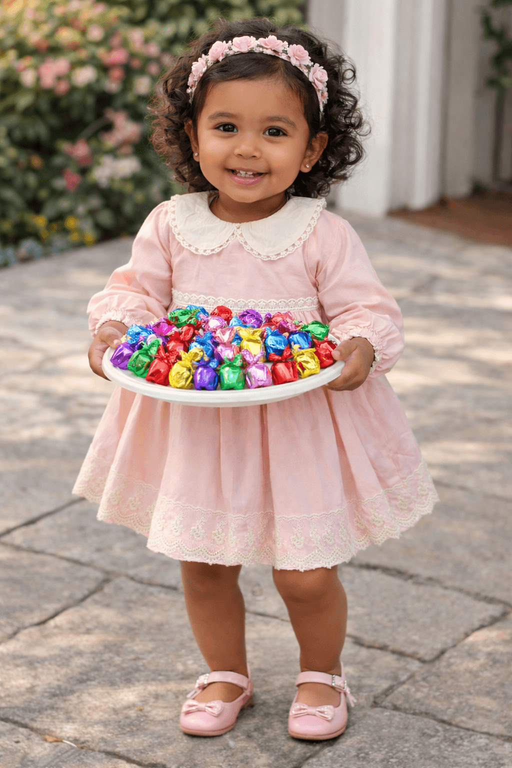 Fistolu Kız Bebek Elbise