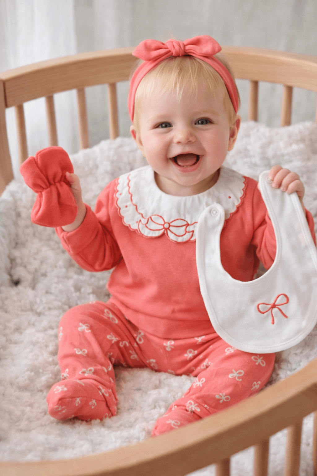 Kız Bebek Fiyonklu 5'li Hastane Çıkışı