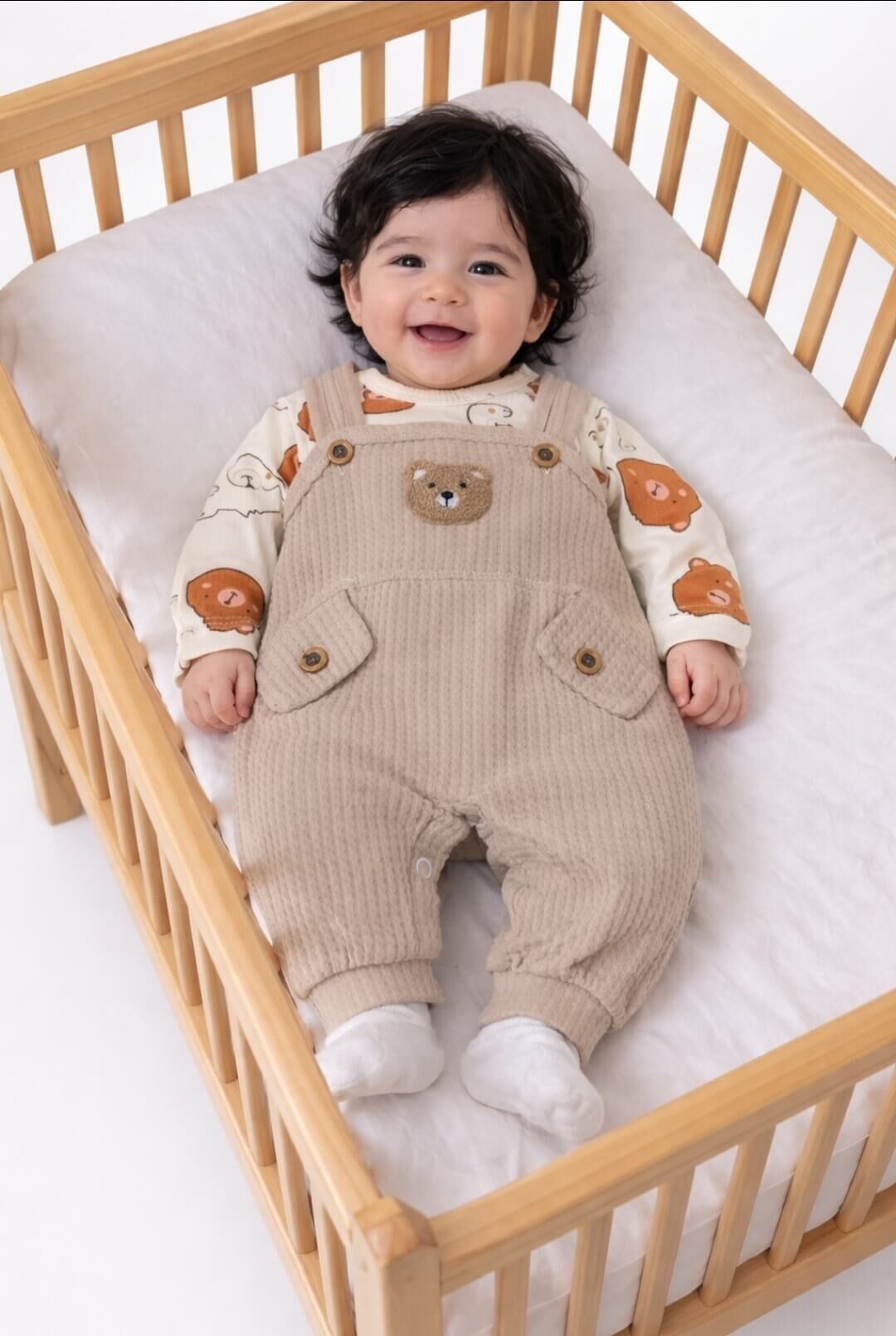 Ayıcık Detaylı Salopet İkili Takım