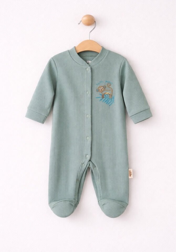 Üçlü Pamuklu Fitili Bebek Tulumu