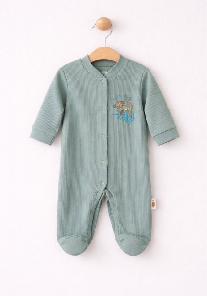 Üçlü Pamuklu Fitili Bebek Tulumu