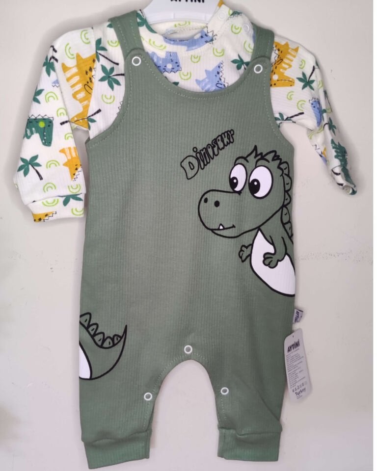 Pamuk Fitili Erkek Bebek Tulum Takımı