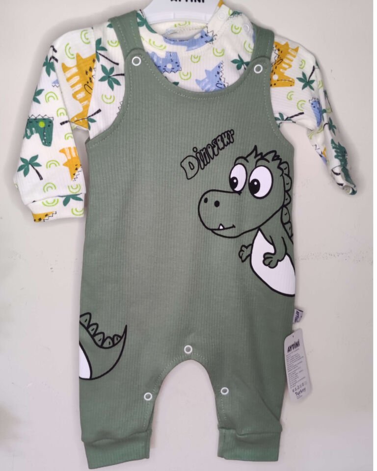 Pamuk Fitili Erkek Bebek Tulum Takımı