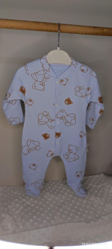 Pamuk Fitili Erkek Bebek Tulumu