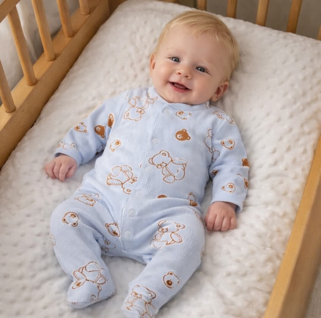 Pamuk Fitili Erkek Bebek Tulumu