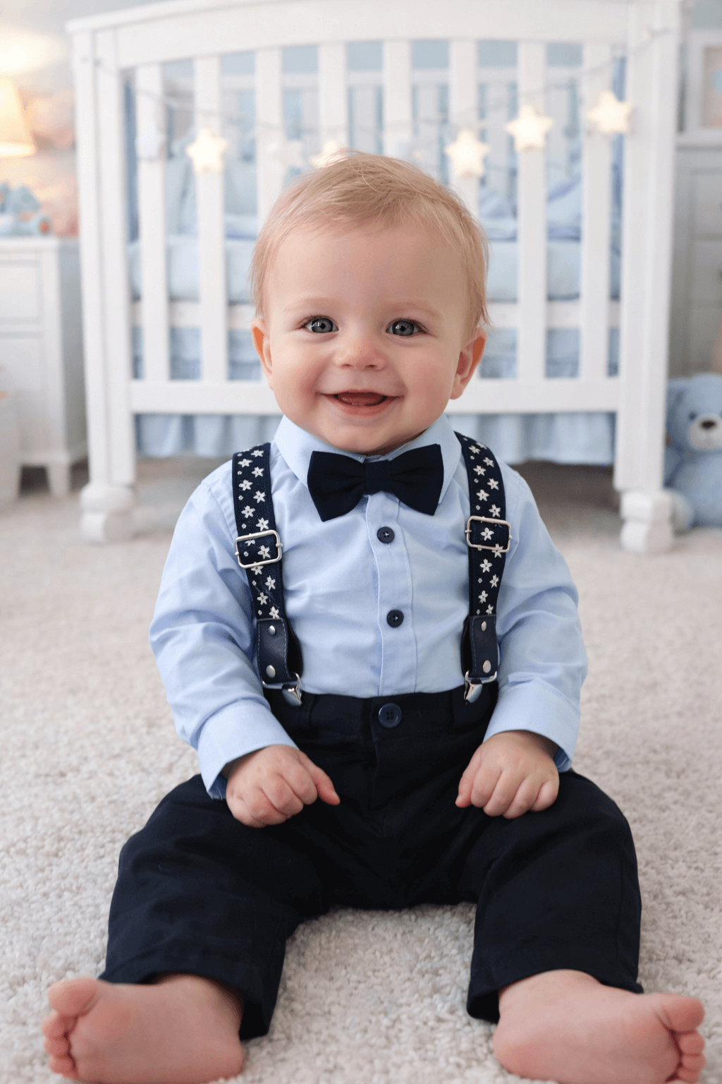 Erkek Bebek Askılı Papyonlu Takım -Şık ve Rahat Tasarım