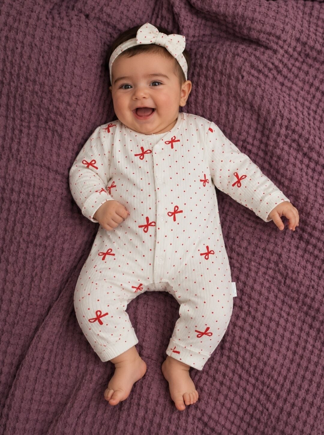 %100 Pamuklu Kız Bebek Tulumu