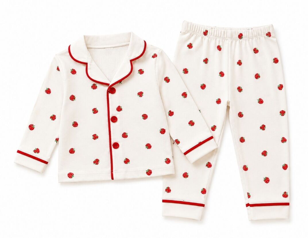Kız Bebek Çilekli Pijama Takımı