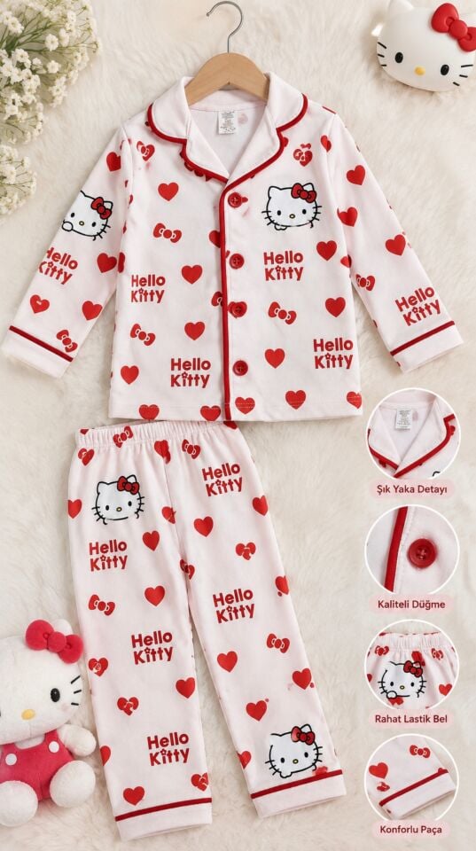 Hello Kittty Pembe Pijama Takımı